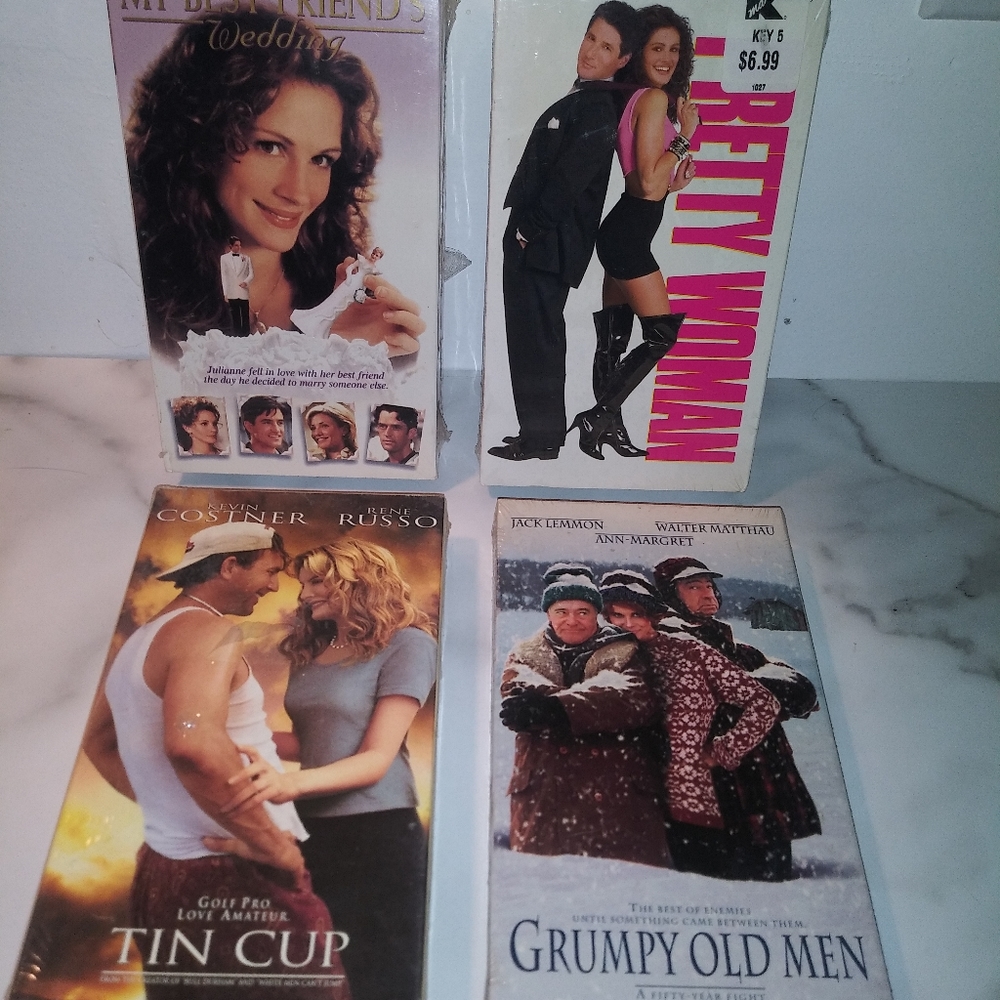 4 Sealed vintage VHS movies